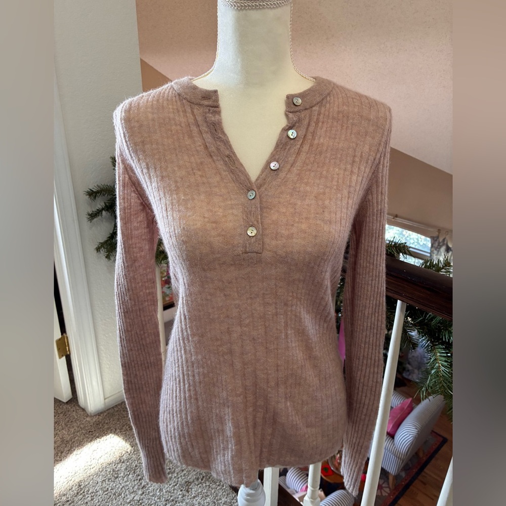 Madewell Women's Lightweight Alpaca Madison Henley Pullover